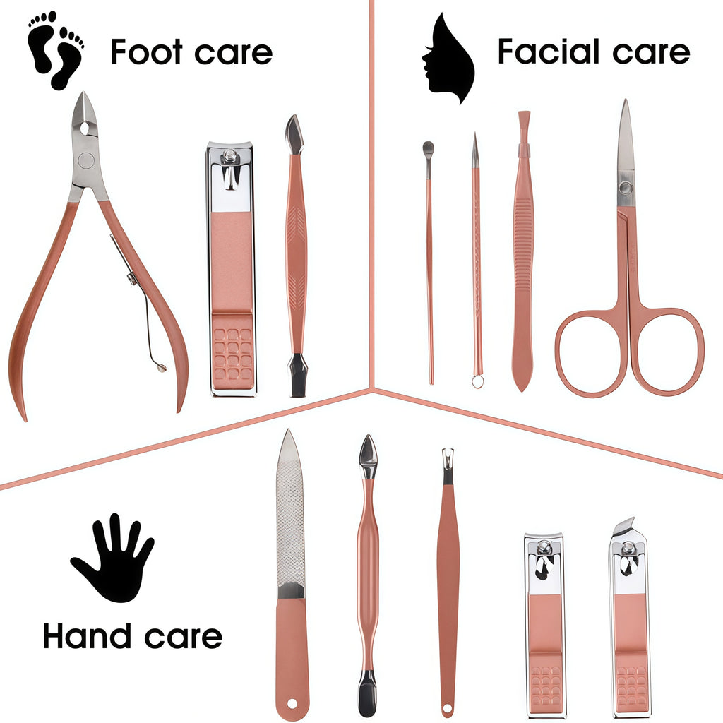 Nail Clippers and Beauty Tool Portable Set Manicure Set 12 in 1