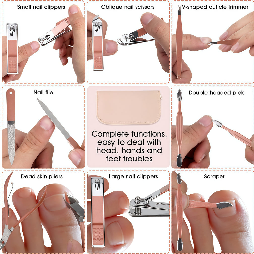 Nail Clippers and Beauty Tool Portable Set Manicure Set 12 in 1